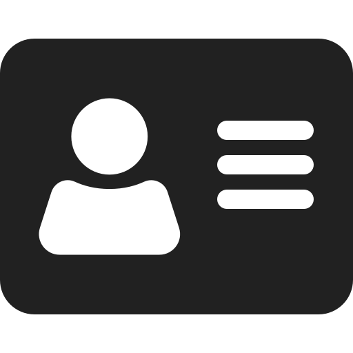 imagem de um icone de um cartão de identidade referenciando a seção sobre que fala um pouco da minha pessoa como desenvolvedor